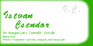 istvan csendor business card